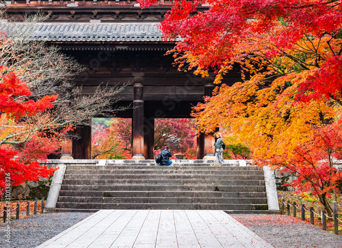 Obraz na płótnie 秋の京都 南禅寺 三門