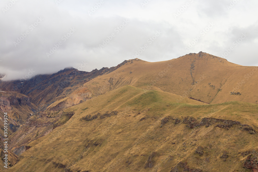 View on the Caucasus mountains in Georgia