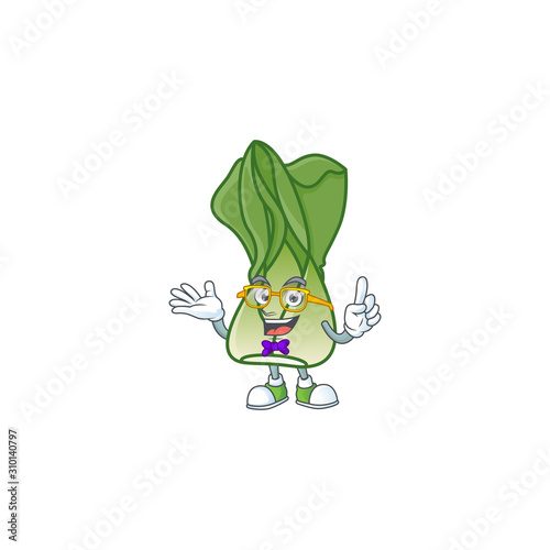 Super Cute Geek bok choy cartoon character design