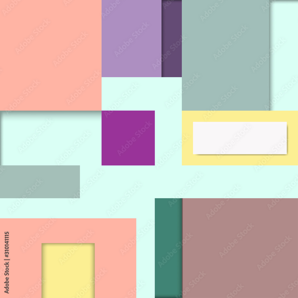 abstract background design, geometric square shape section colorful, Vector illustration