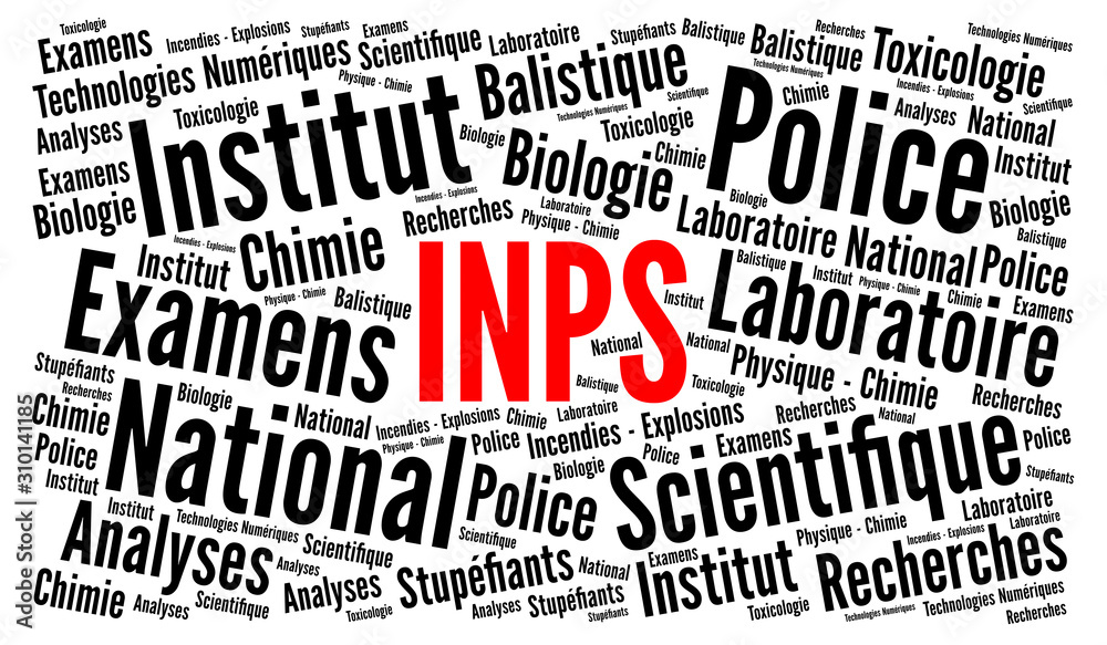 INPS, institut national de police scientifique nuage de mots