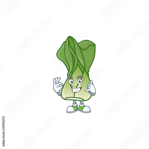 Call me cool bok choy cartoon character design