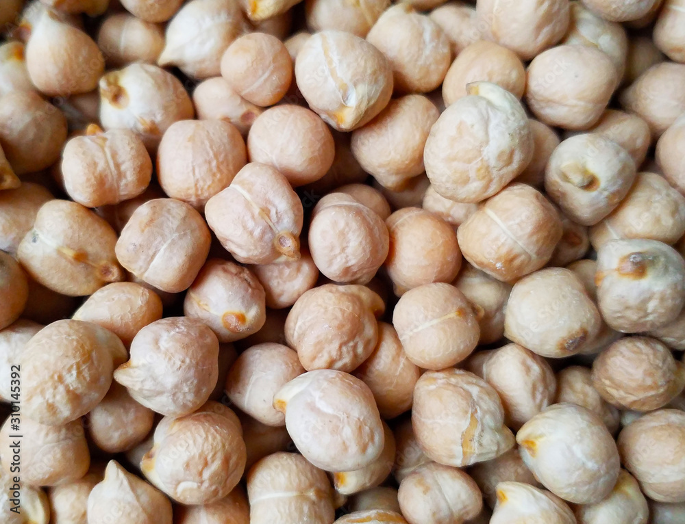 Photography of chickpea seeds pattern for food background Photography of chickpea seeds pattern for food background