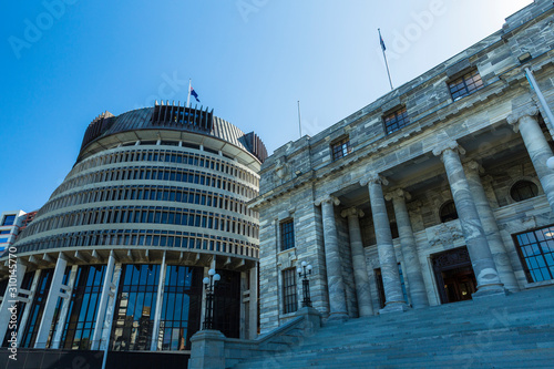 ニュージーランド　ウェリントンにある国会議事堂、ビーハイブ	