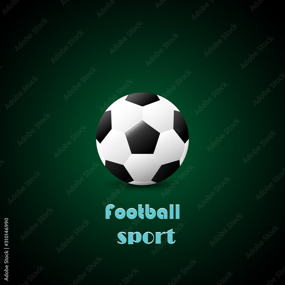 Soccer ball on green background vector, illustration Soccer ball on green background vector, illustration