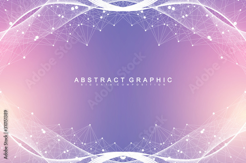 Nano technologies abstract background. Cyber technology concept. Artificial Intelligence, virtual reality, bionics, robotics, global network, microprocessor, nano robots. Vector illustration, banner