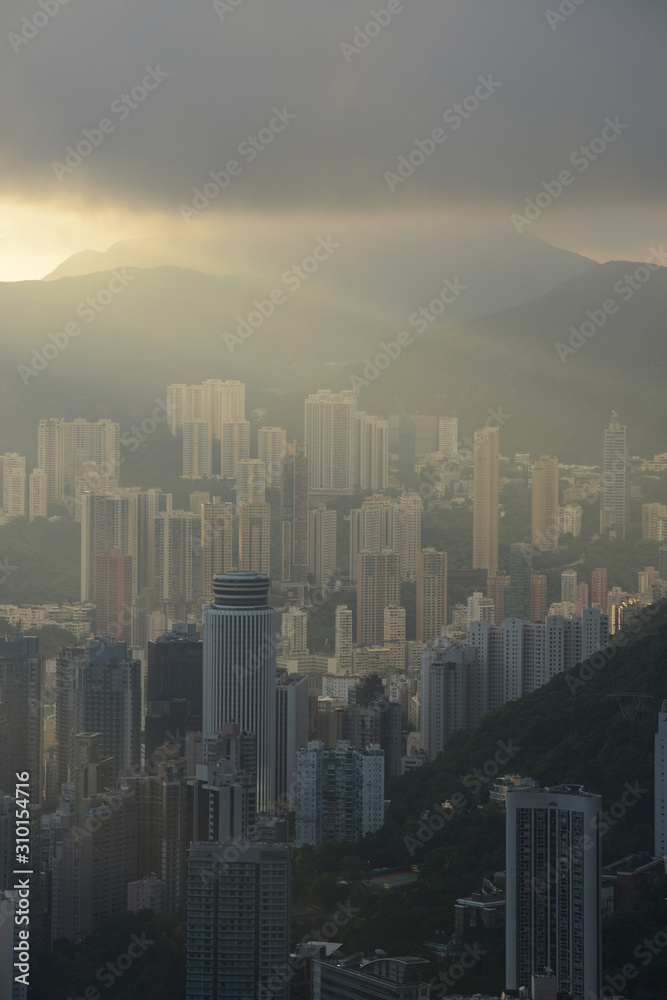 Fototapeta premium sunrise from the peak