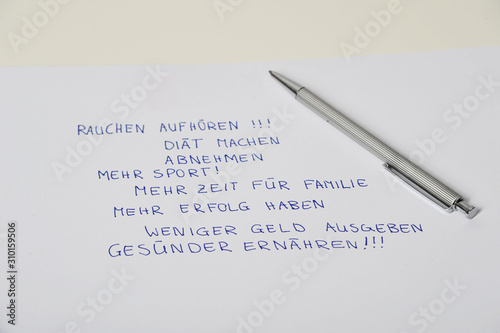 Quadro em tela Vorsätze neues jahr silvester gute vorsätze