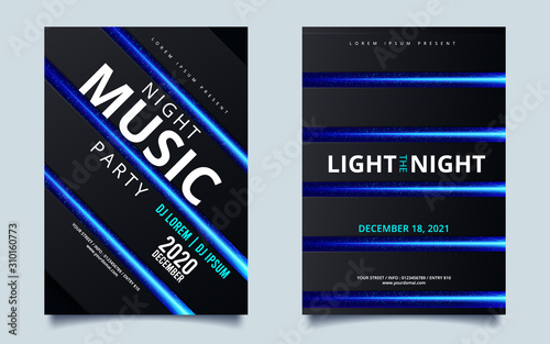 party flyer poster. Futuristic club flyer design template. Vector illustration