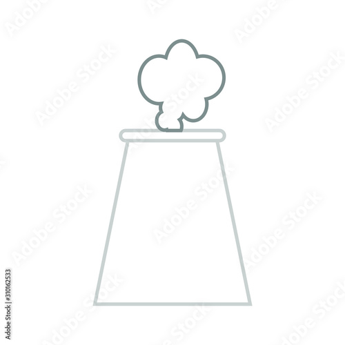nuclear power plant chimney icon vector