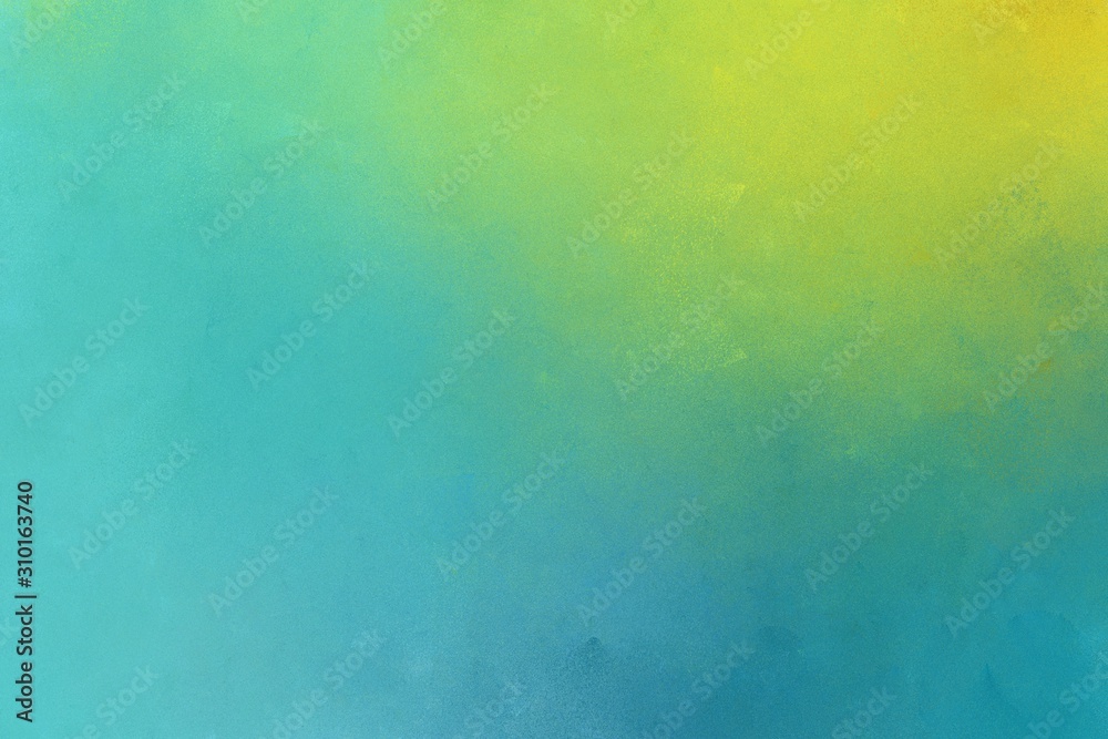 brush painted background with cadet blue, yellow green and pastel green