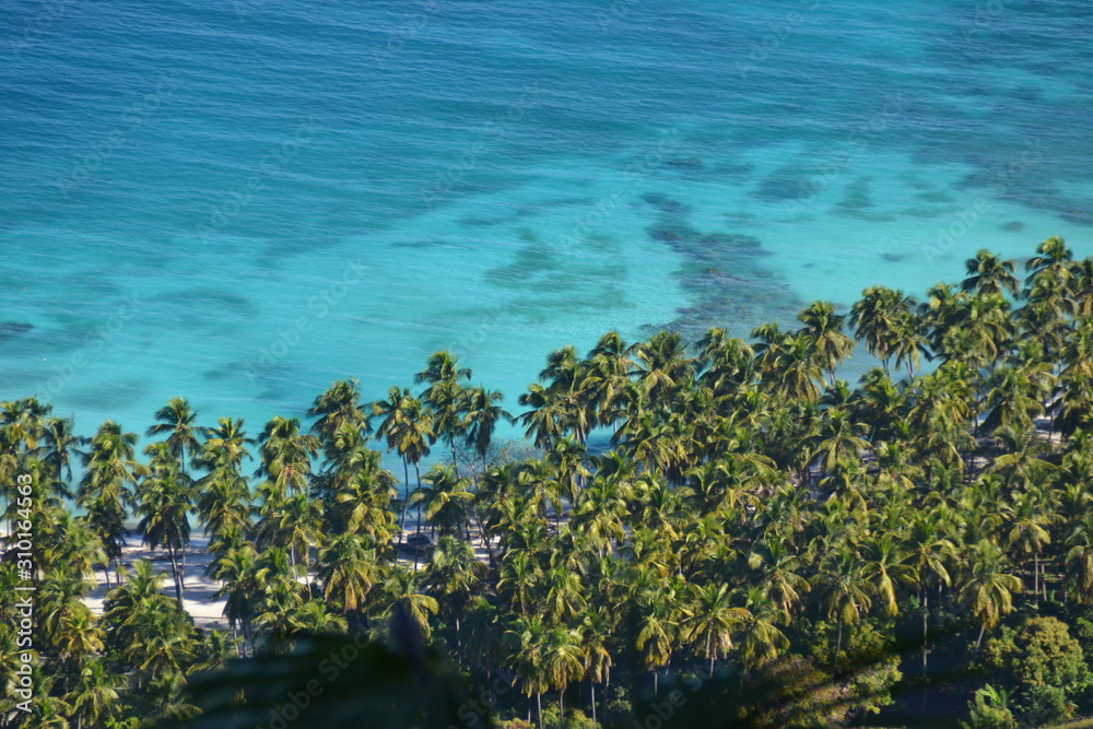Les eaux turquoise de Kokoye Beach et ses palmiers