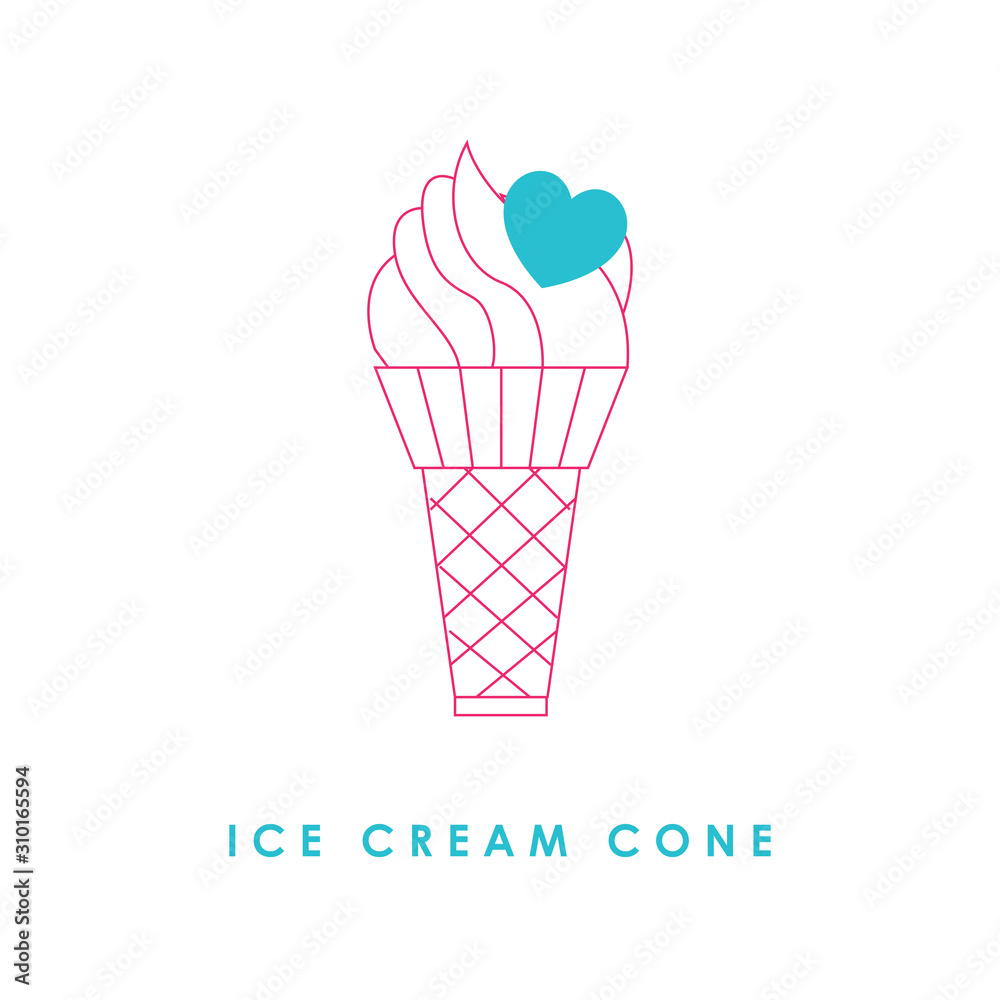  Ice cream cone outline icon