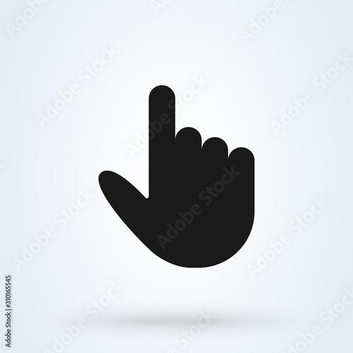 hand touch click, Simple vector modern icon design illustration.