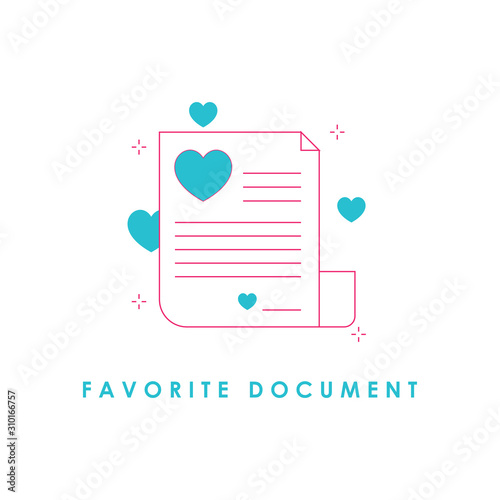  Favorite document file line icon