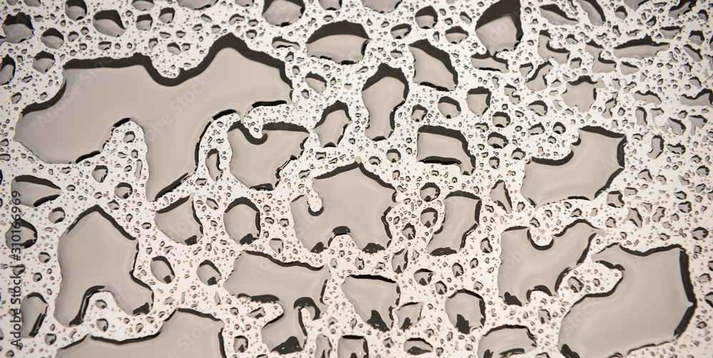 Close up water drops on metal surface can be used for web design