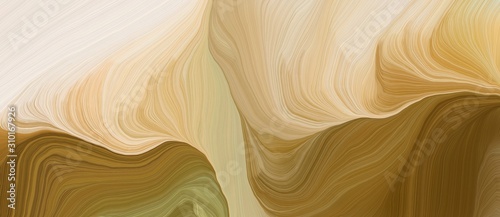 colorful horizontal banner. abstract waves illustration with tan, burly wood and antique white color