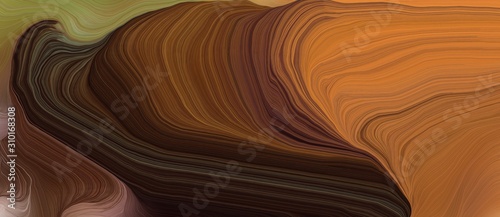 colorful horizontal banner. curvy background illustration with very dark pink, bronze and sienna color
