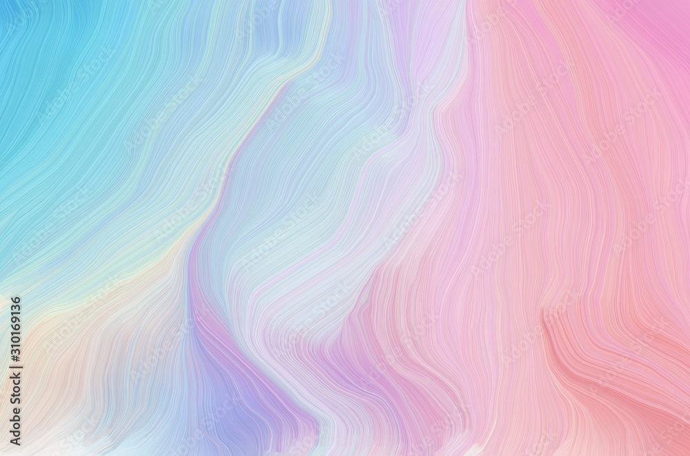 modern soft swirl waves background illustration with thistle, sky blue and light blue color. can be used as wallpaper, background or texture