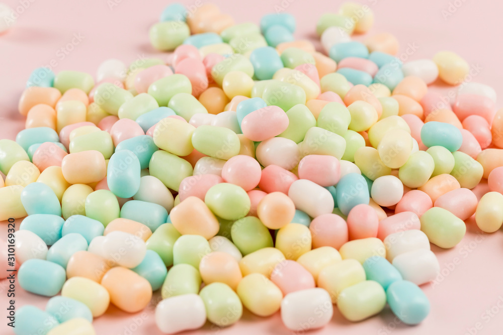 A close-up of colorful and delicious candy A close-up of colorful and delicious candy