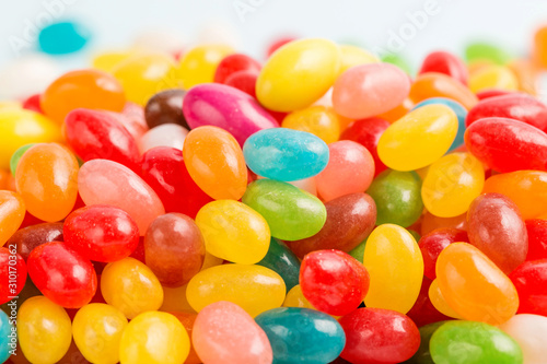 A close-up of colorful and delicious candy