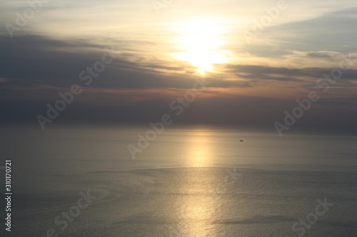 sunset over the sea