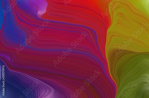 modern soft curvy waves background illustration with old mauve, dark pink and dark golden rod color. can be used as wallpaper, background or texture