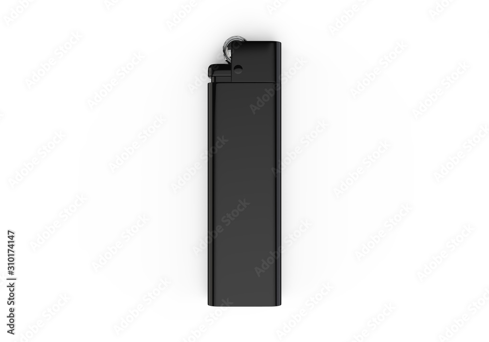 Blank lighter for design presentation, mock up template on isolated white background, 3d illustration. Blank lighter for design presentation, mock up template on isolated white background, 3d illustration.