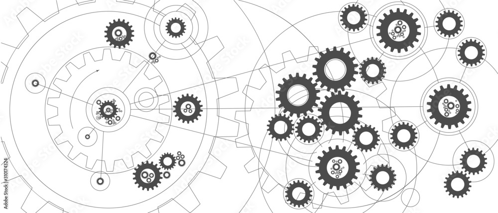 Abstract background with gears. Abstract background with gears.