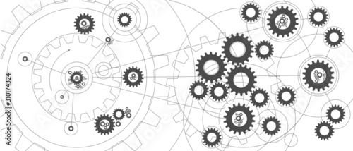 Abstract background with gears.