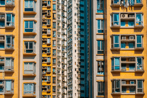  building facade, highrise building exterior, Hong Kong - photo