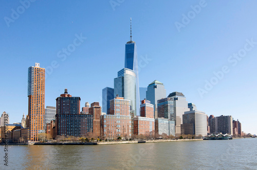 Panoramic view of Battery Park in New York.
