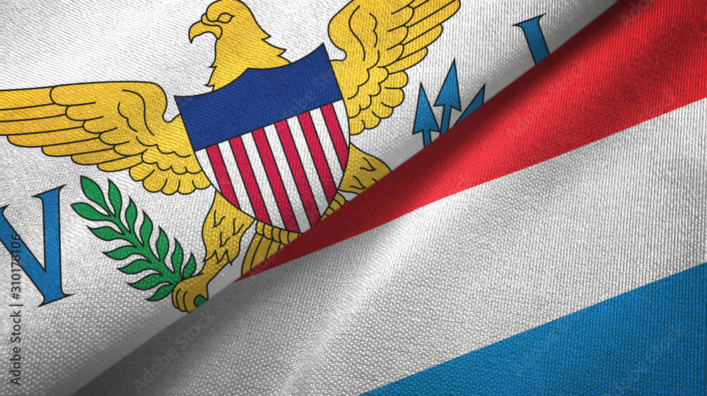Virgin Islands United States and Luxembourg two flags Virgin Islands United States and Luxembourg two flags
