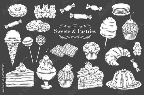 Confectionery and sweets icons