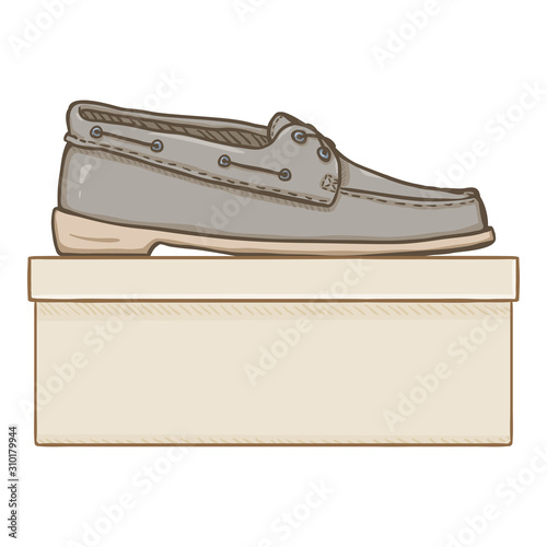 Vector Cartoon Gray Textile Shoes