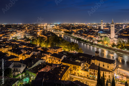 The beautiful city of Verona by night © travelimages