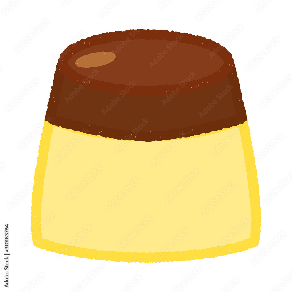 シンプルなプリンのイラスト 手書き風 Stock Vector Adobe Stock