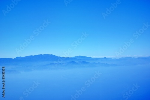 clouds over mountains Crete, Greece.