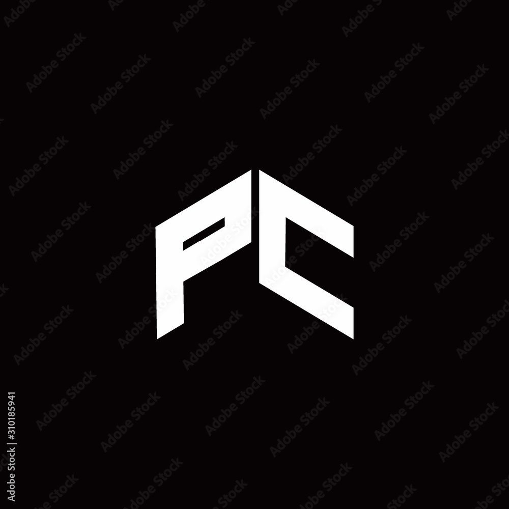 PC Logo monogram modern design template PC Logo monogram modern design template