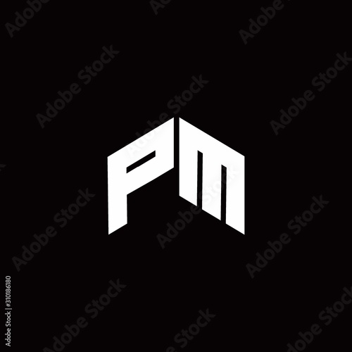 PM Logo monogram modern design template