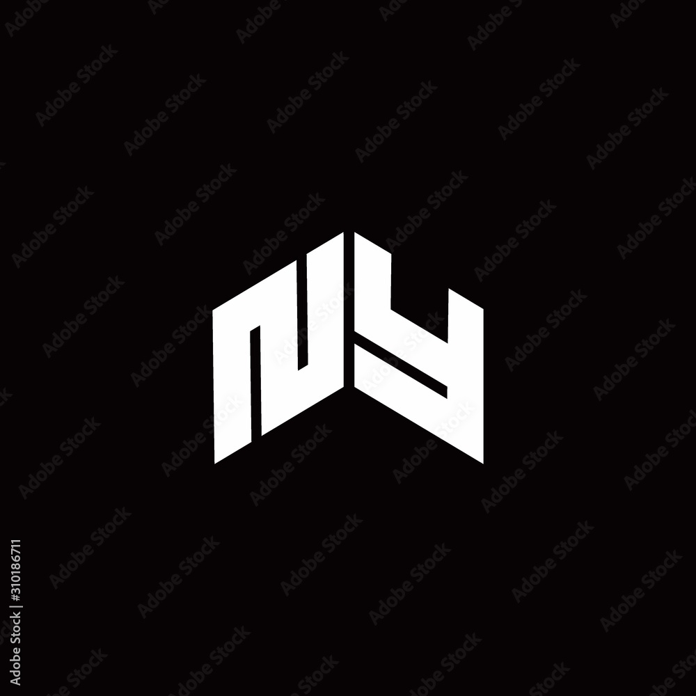 NY Logo monogram modern design template NY Logo monogram modern design template