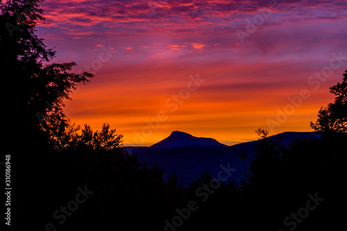 Canvas Print Sunset, Camel's Hump, VT, USA