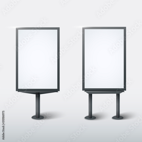 Realistic vector street light box. Template on white background. Vector illustration.