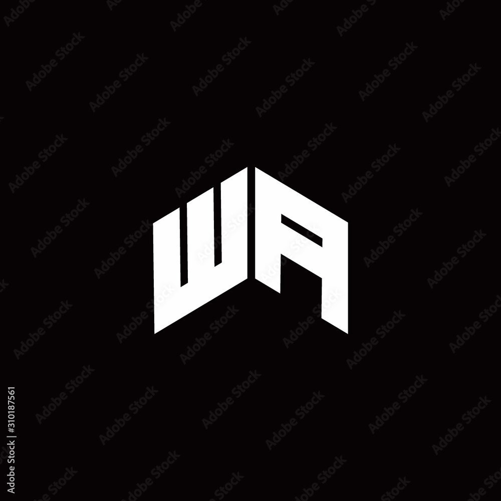 WA Logo monogram modern design template WA Logo monogram modern design template