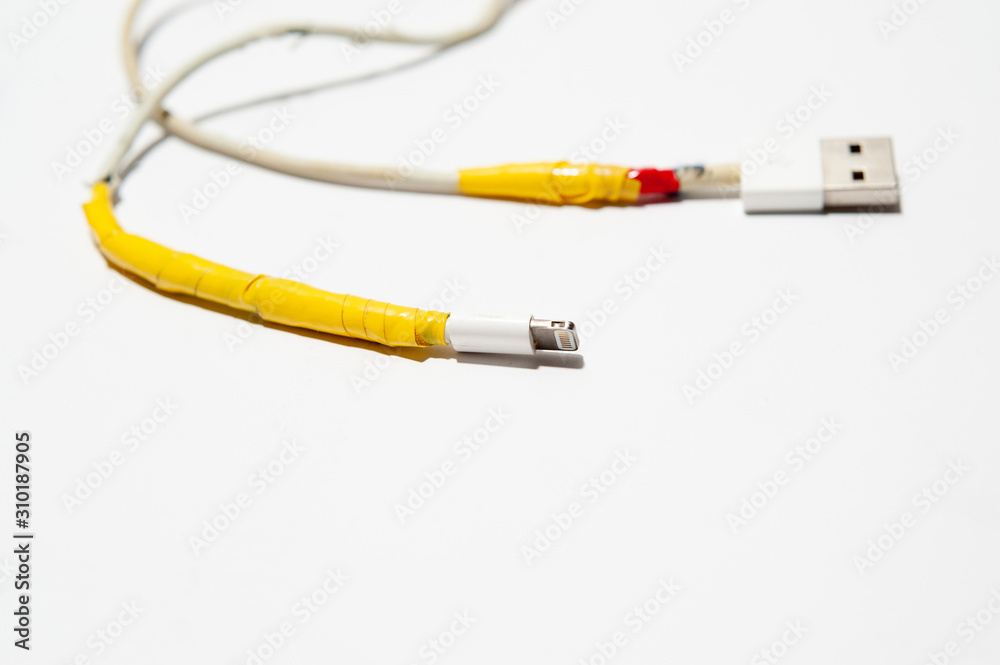 A charging cable is damaged A charging cable is damaged
