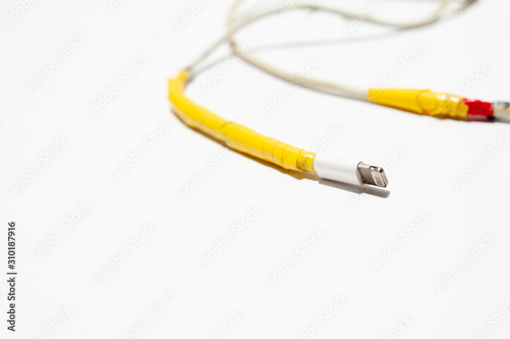 A charging cable is damaged A charging cable is damaged