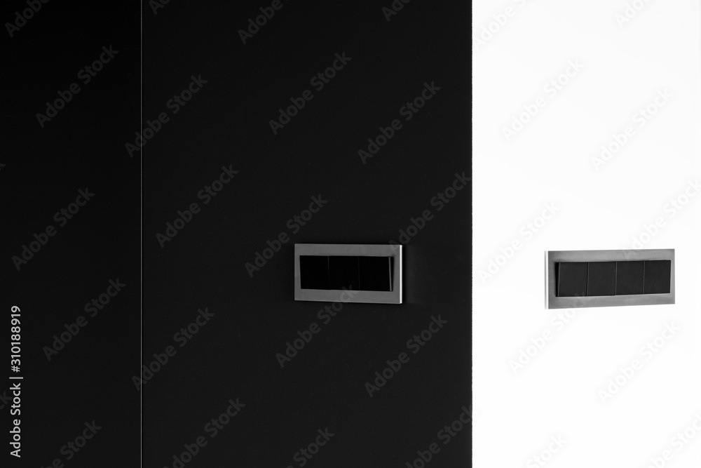 Simple electric switch, close-up Simple electric switch, close-up