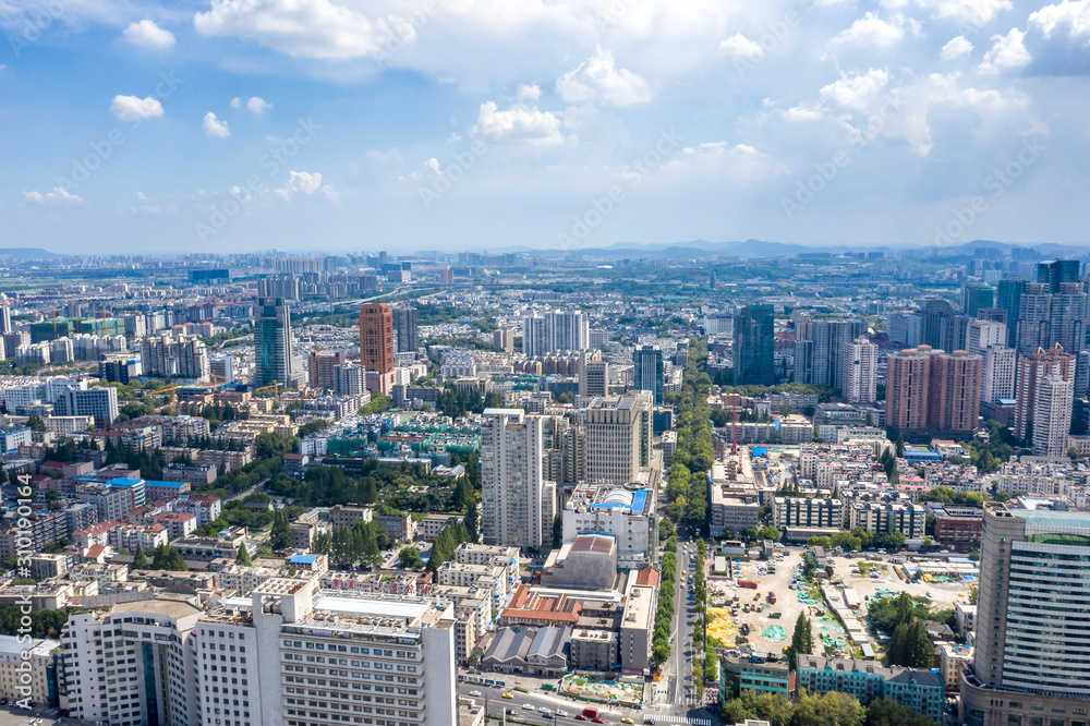 Fototapeta premium Nanjing City, Jiangsu Province, urban construction landscape