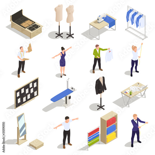 Tailor Atelier Isometric Set 
