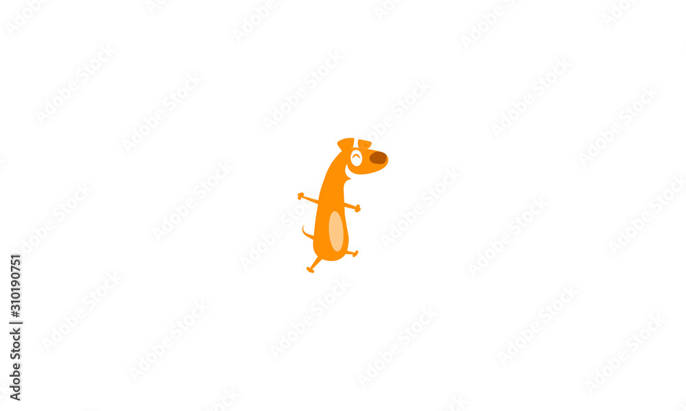 happy dog. cheerful character. - vector happy dog. cheerful character. - vector